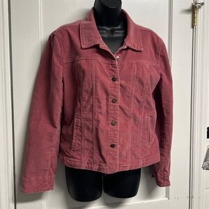 Vintage Y2K Mauve Corduroy Button up jacket